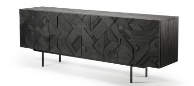 Graphic Teak Anrichte schwarz Ethnicraft